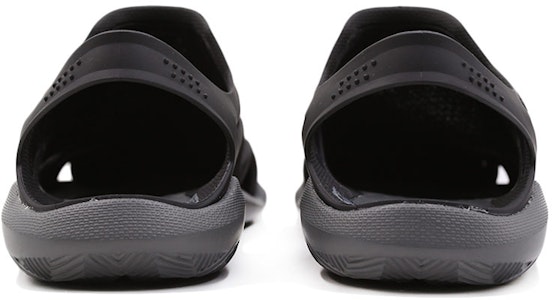 Crocs Swiftwater Wave 沙滩凉鞋平底鞋 '黑灰' 205701-0DD Lookbook Crocs Swiftwater Wave 沙滩凉鞋平底鞋 '黑灰' 205701-0DD