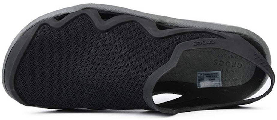 Crocs Swiftwater Wave Sandal Flats 'Black Grey' 205701-0DD Shop Crocs Swiftwater Wave Sandal Flats 'Black Grey' 205701-0DD
