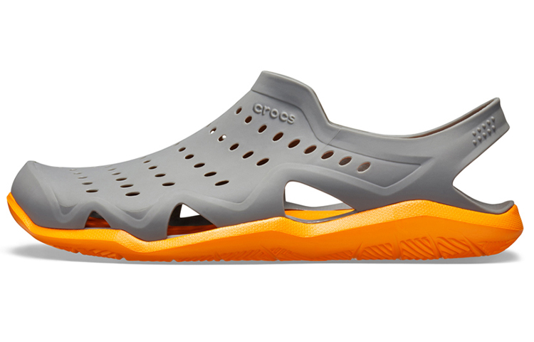 Crocs Swiftwater Wave Shoes 'Slate Grey Blazing Orange' 203963-0FR