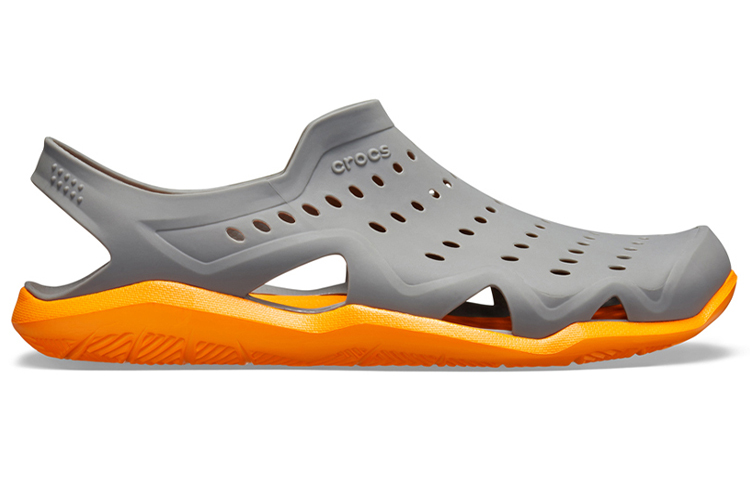 Order Crocs Swiftwater Wave Shoes 'Slate Grey Blazing Orange' 203963-0FR