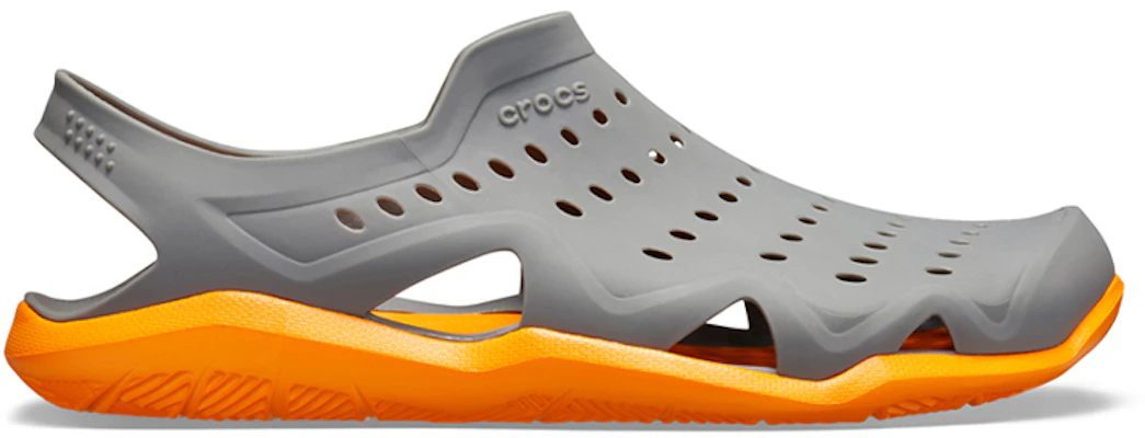 Crocs Swiftwater Wave Shoes 'Slate Grey Blazing Orange' 203963-0FR Order Crocs Swiftwater Wave Shoes 'Slate Grey Blazing Orange' 203963-0FR