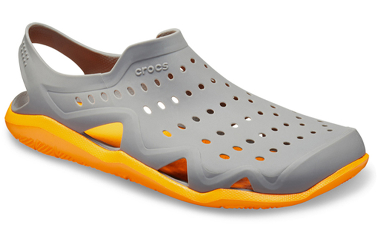 Lookbook Crocs Swiftwater Wave Shoes 'Slate Grey Blazing Orange' 203963-0FR