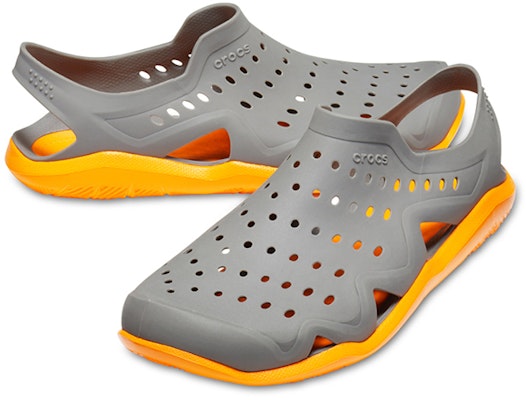 Crocs Swiftwater Wave Shoes 'Slate Grey Blazing Orange' 203963-0FR Shop Crocs Swiftwater Wave Shoes 'Slate Grey Blazing Orange' 203963-0FR