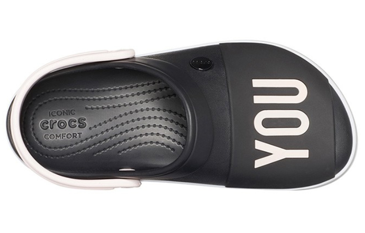 Order Crocs Thick Sole Black Unisex Sandals 205699-001