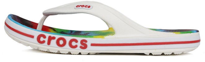 Crocs Tie Dye Pattern Flip-Flops Slippers White Unisex 'White' 206358-94S Crocs Tie Dye Pattern Flip-Flops Slippers White Unisex 'White' 206358-94S