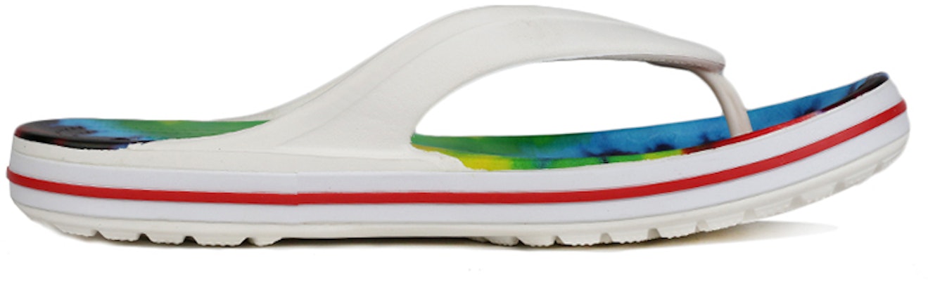 Crocs Tie Dye Pattern Flip-Flops Slippers White Unisex 'White' 206358-94S Order Crocs Tie Dye Pattern Flip-Flops Slippers White Unisex 'White' 206358-94S