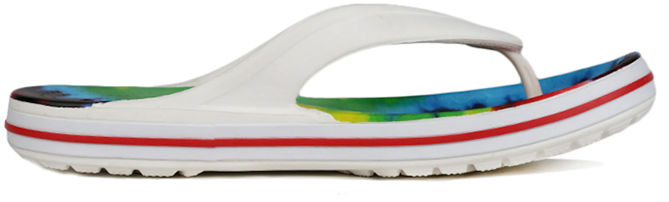 Crocs 貝雅卡駱班 扎染花紋人字拖 拖鞋 白色 男女同款 Order Crocs 貝雅卡駱班 扎染花紋人字拖 拖鞋 白色 男女同款