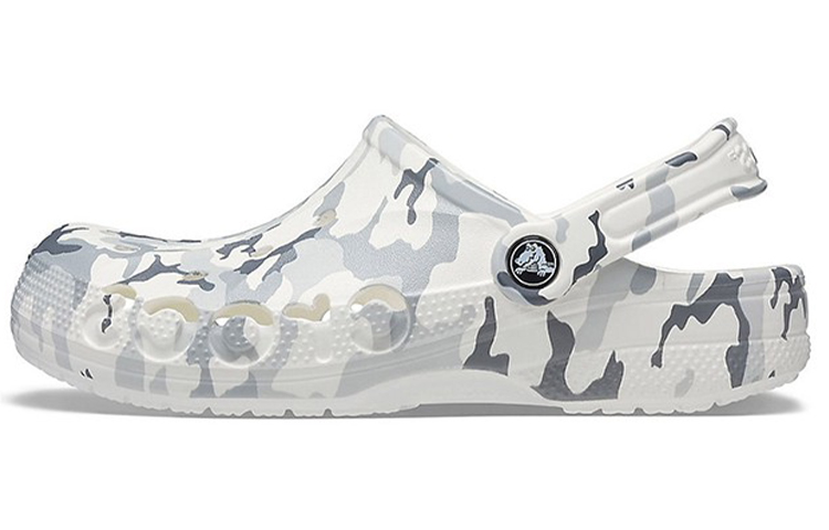 Crocs Unisex Bayaband Sandals - White Camo 'Gray White' 206230-1D3
