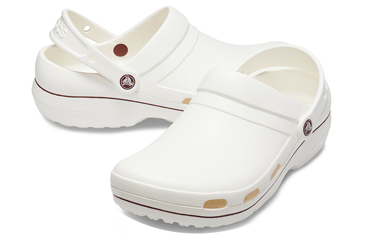 Shop Crocs Wear-Resistant Cozy Sports Unisex White Brown Sandals 'White Brown' 205883-0FW