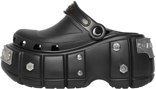 Crocs x Balenciaga 硬胶凉鞋 '黑色' 687397-W1S8N-1081 Order Crocs x Balenciaga 硬胶凉鞋 '黑色' 687397-W1S8N-1081
