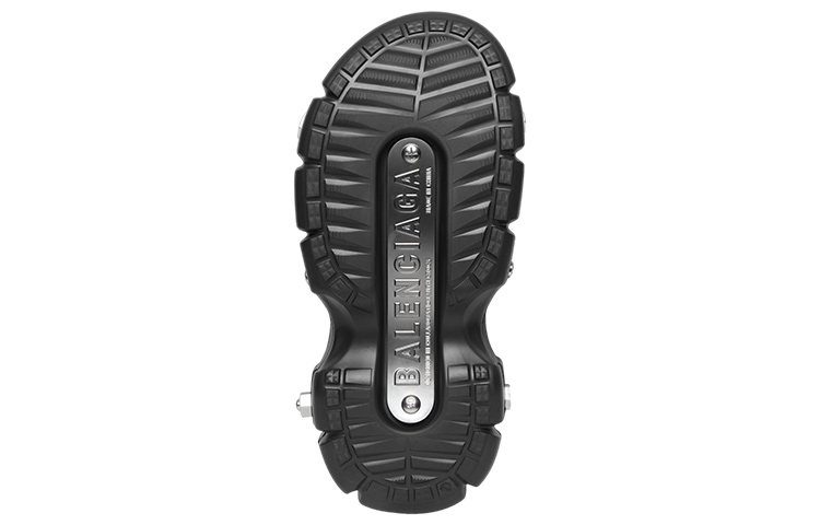 Sizing Crocs x Balenciaga 黑色硬质凉鞋 687397W1S8N1081-/-687398W1S8N1081