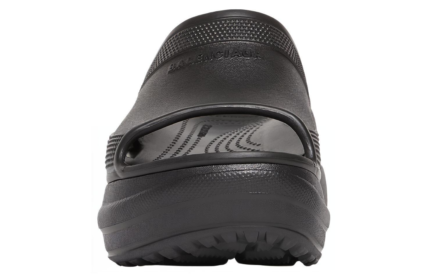 Shop Crocs x Balenciaga Pool Slide Sandal 'Black' 677386W1S8E1000