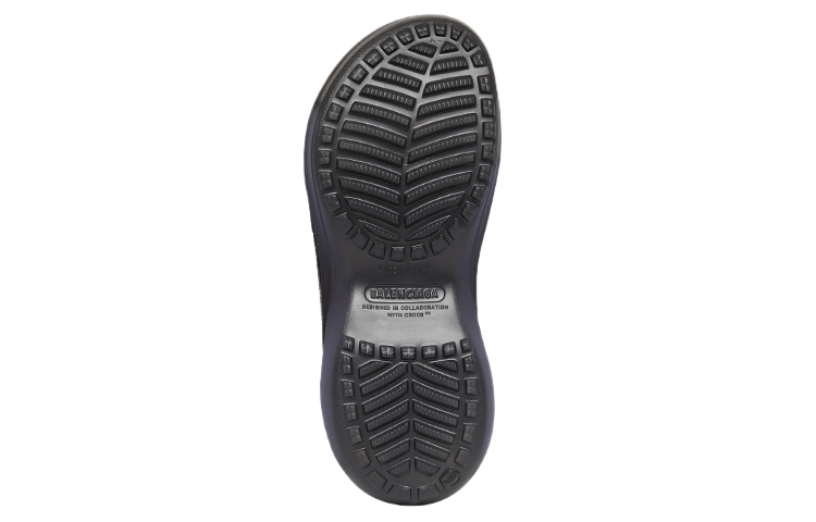 Sizing Crocs x Balenciaga Pool Slide Sandal 'Black' 677386W1S8E1000