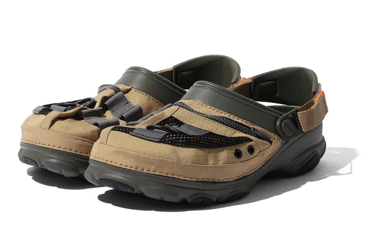 Lookbook Crocs x Beams Zuecos Clásicos Chaleco de Pesca 'Tan Dusty Olive' 206685-2ZD