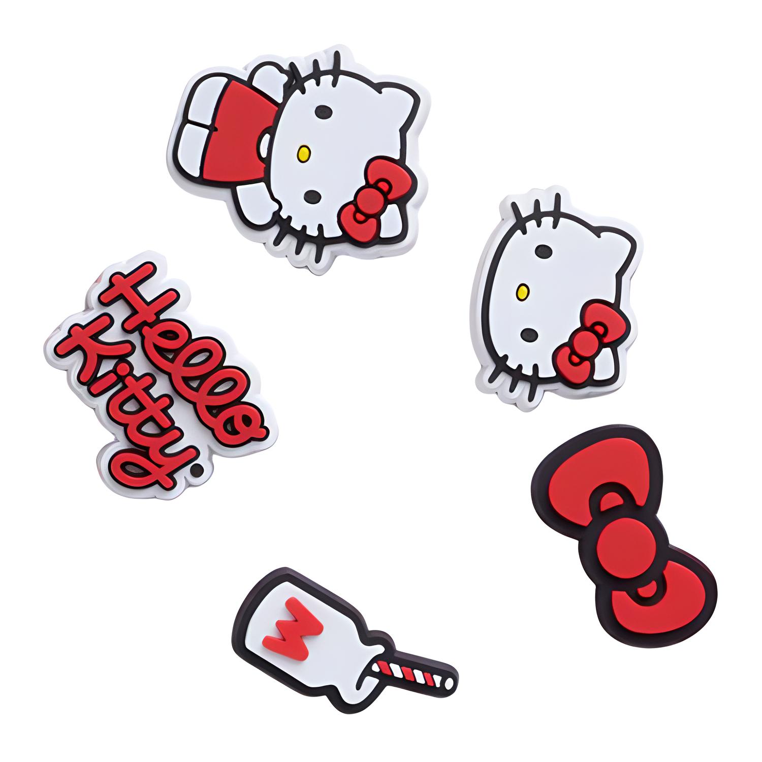 Crocs x Hello Kitty 5-Piece PVC Shoe Charms Unisex Red 10012664