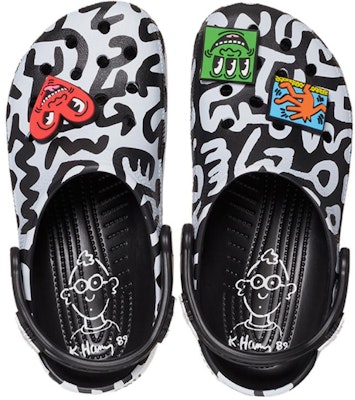 Crocs x Keith Haring Classic Clog 'Negro Blanco' 209488-001 Shop Crocs x Keith Haring Classic Clog 'Negro Blanco' 209488-001