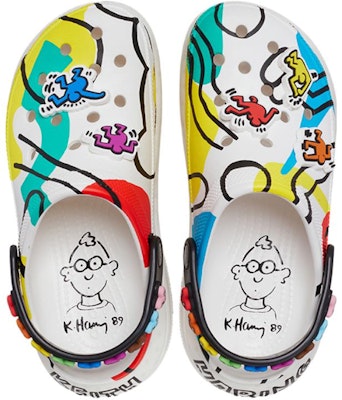 Crocs x 基思·哈林 巨型厚底洞洞鞋 '白色多彩' 209822-001 Purchase Crocs x 基思·哈林 巨型厚底洞洞鞋 '白色多彩' 209822-001