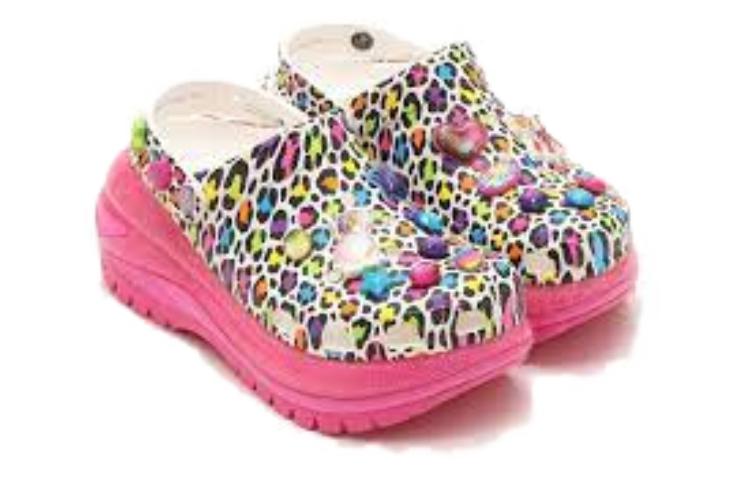 Shop Crocs x Lisa Frank Mega Crush Clogs 'Pink Multi' 207735-6QQ
