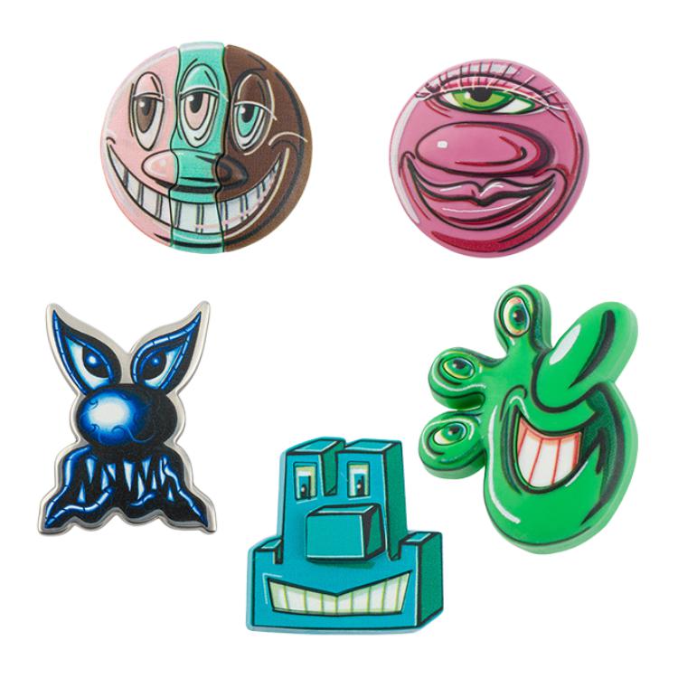 Crocs Zinc Alloy Patterned Shoe Charms Accessories - Unisex Multicolor Trends 10012733