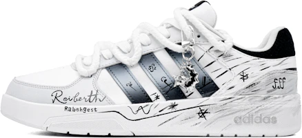 Custom adidas Neo Courtbeat Black White Hand-Painted Low-Top Sneakers JS3010 (Team965 - Rebirth Notes) Custom adidas Neo Courtbeat Black White Hand-Painted Low-Top Sneakers JS3010 (Team965 - Rebirth Notes)