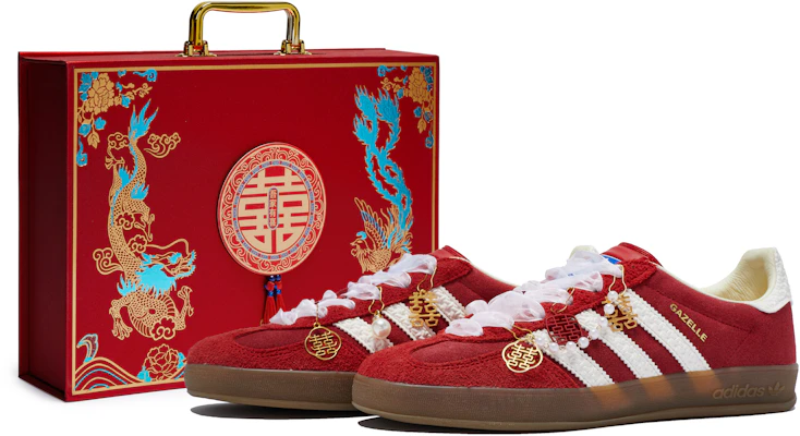 Custom adidas Originals Gazelle Indoor Wedding Shoes Red/White Sneakers. IF1808 (Team80 - New Wedding Hall S-BOX) Buy Custom adidas Originals Gazelle Indoor Wedding Shoes Red/White Sneakers. IF1808 (Team80 - New Wedding Hall S-BOX)