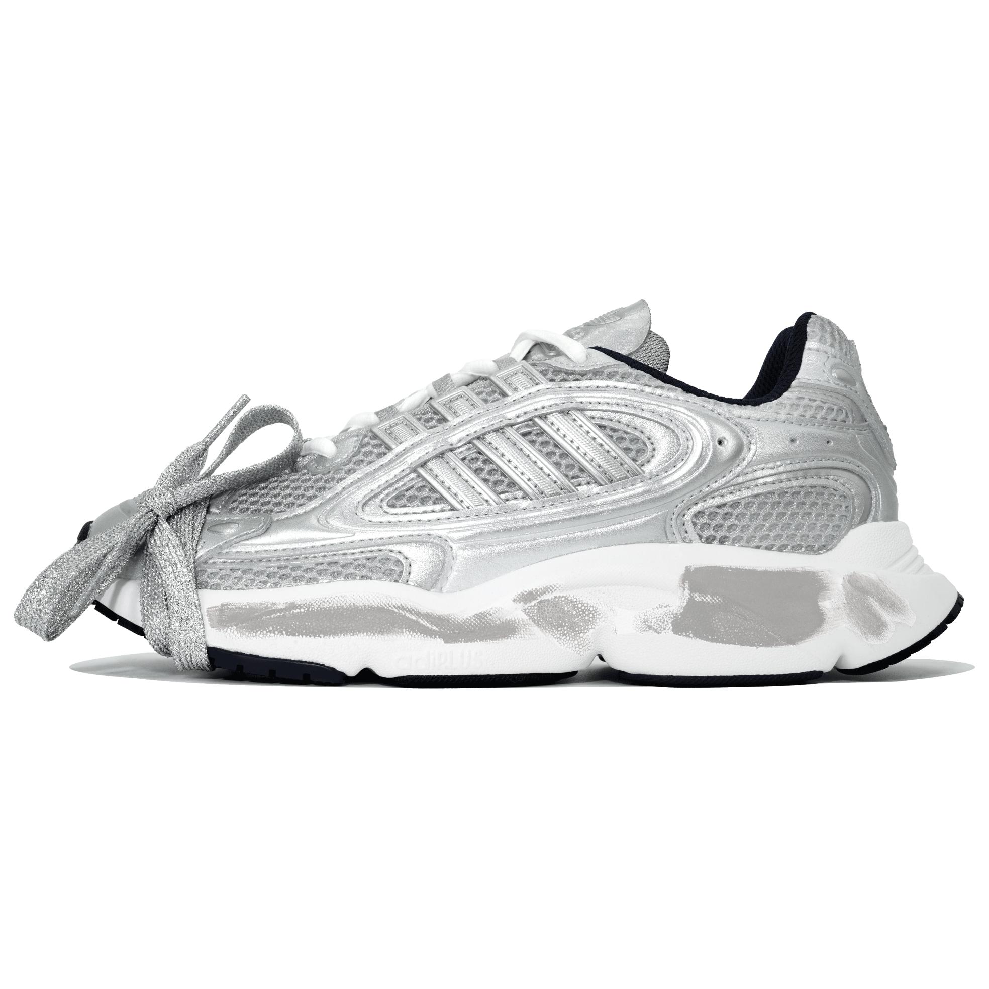 Custom adidas Originals Ozmillen Shoes Silver Futuristic Retro Style Sneakers IF3447 (Team113-Silver Generation)
