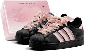 Custom adidas Originals Superstar 2 Pink Lace Romantic Sneakers Casual Shoes. JI0079 (TeamS1-Pink Lace S-BOX) Custom adidas Originals Superstar 2 Pink Lace Romantic Sneakers Casual Shoes. JI0079 (TeamS1-Pink Lace S-BOX)