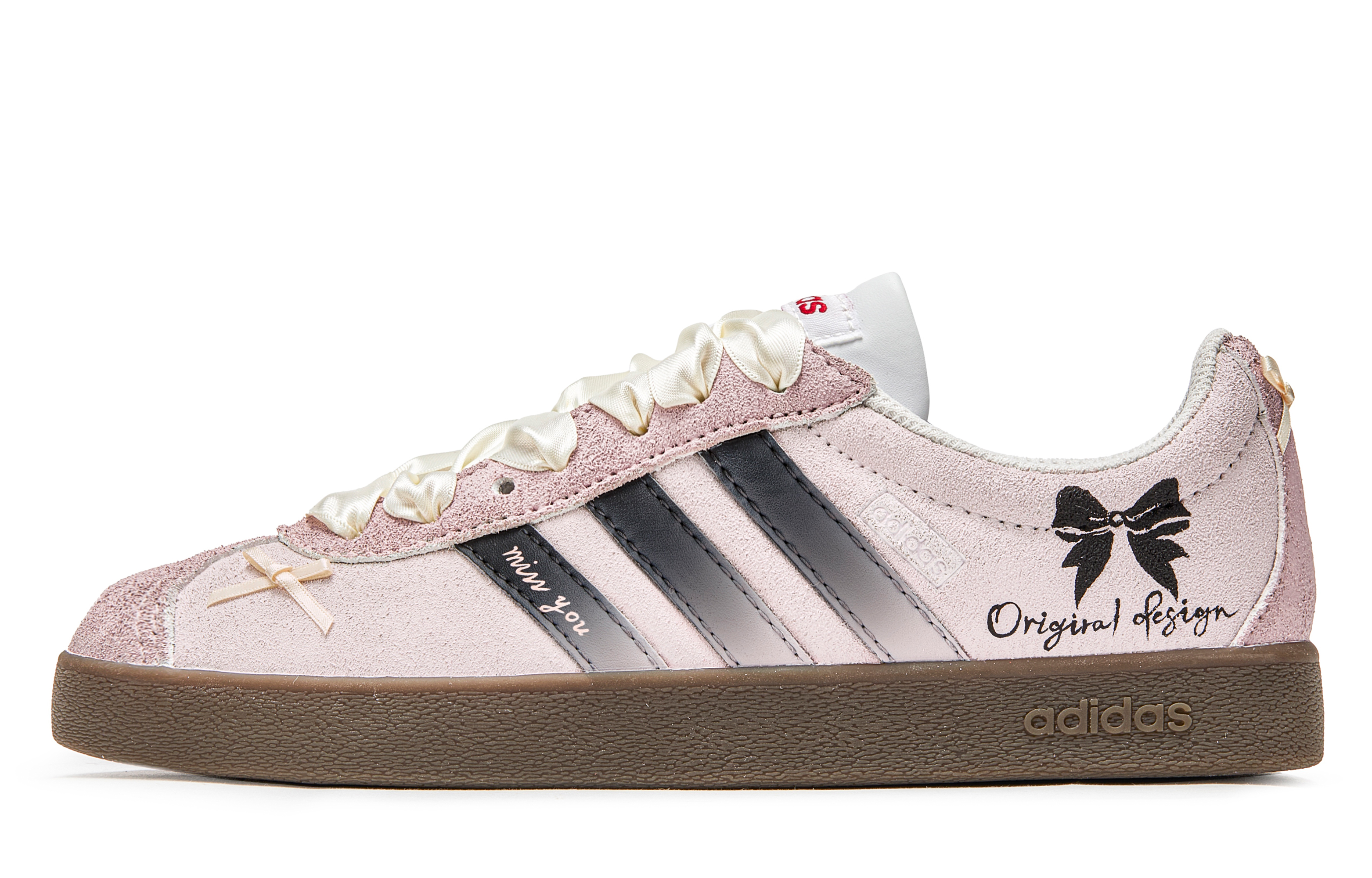 Custom adidas VL Court 2.0 M Ballet Dream Pink Low-Top Sneakers. HQ1802 (Team 177 - Ballet Dream)