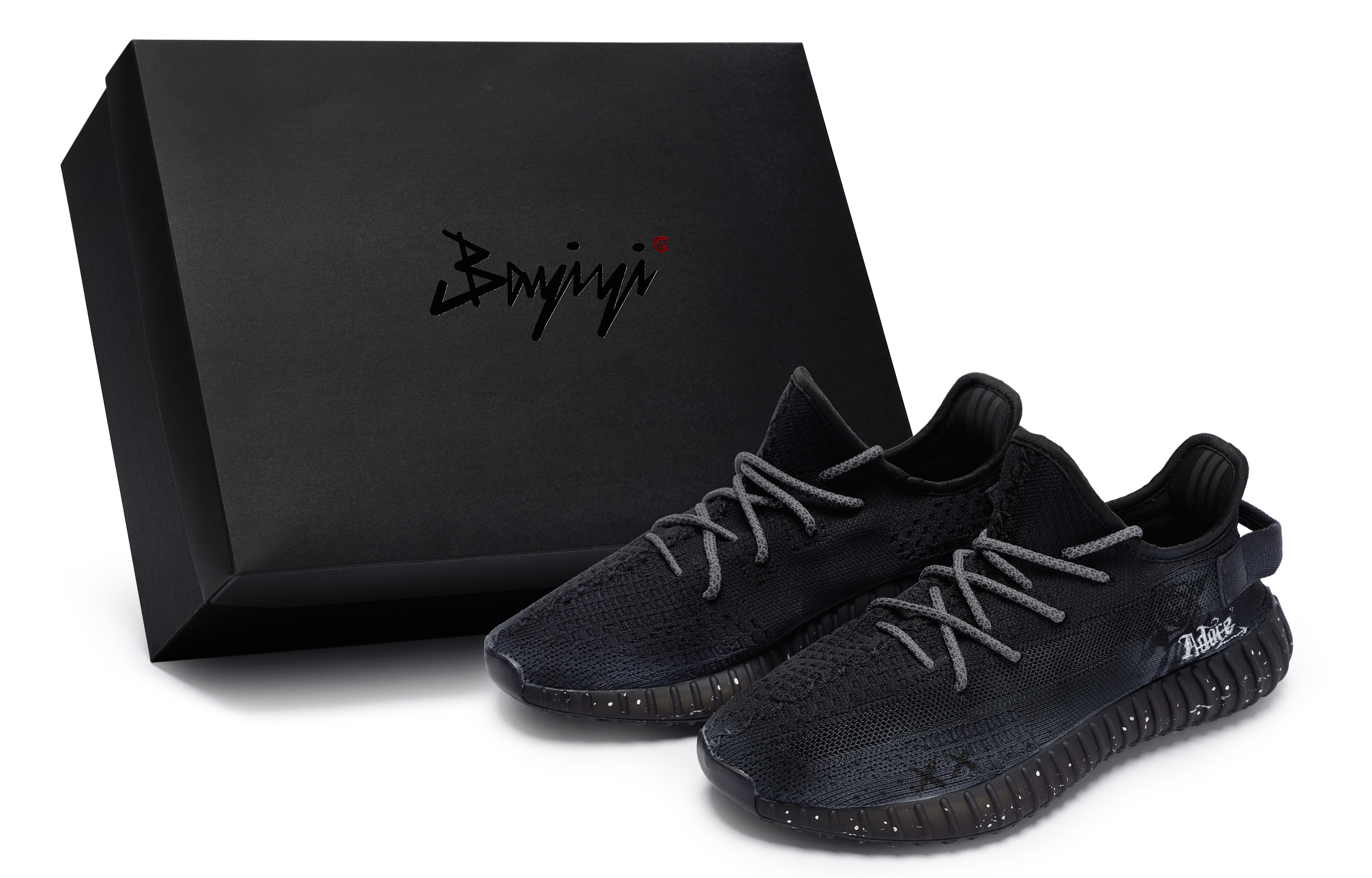 Custom adidas Yeezy Boost 350 V2 'Rose Vow' Black White Speckled Lifestyle Shoes. HQ4540 (Team80 Vow Rose S-BOX)