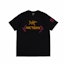 Order Custom Arcteryx ARC'WORD Logo Outdoor Breathable Unisex Black T-Shirt. X000007991(Team702-6)