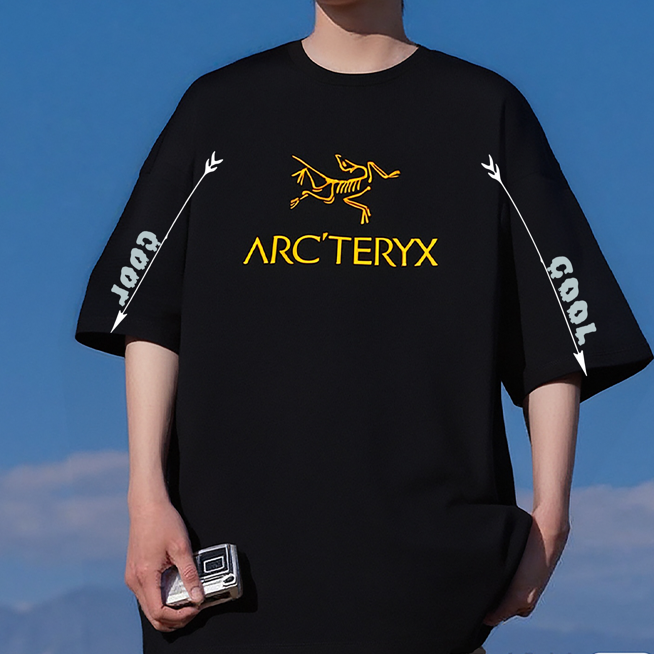 Custom Arcteryx Arc'Word Logo Print Outdoor Unisex Breathable Casual T-Shirt X000007991（Team702-COOL） 圖 13