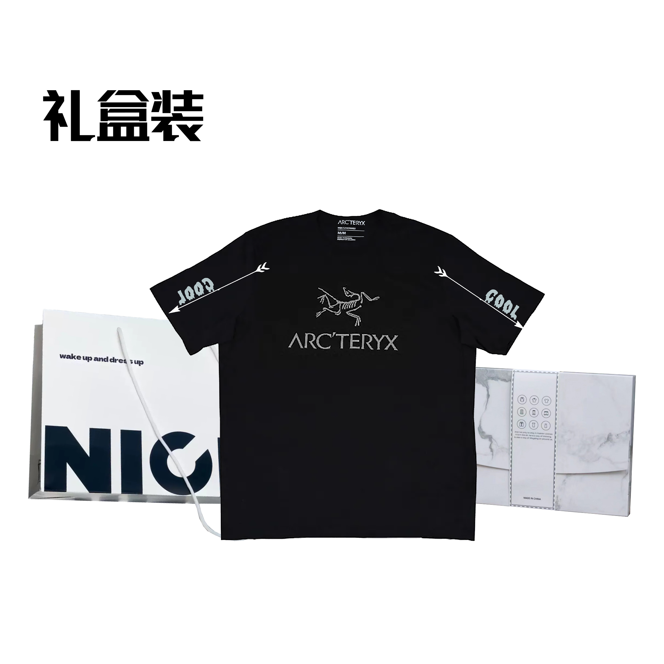 Custom Arcteryx Arc'Word Logo Print Outdoor Unisex Breathable Casual T-Shirt X000007991（Team702-COOL） 圖 18