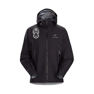 Custom Arcteryx BETA Black Waterproof Windproof Breathable Hooded Jacket. 29090-(Team72- )
