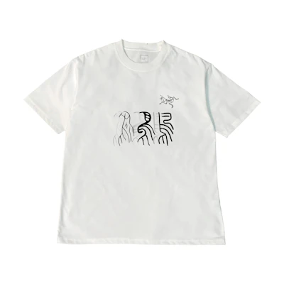 Custom Arcteryx Evolution T-Shirt, Retro Print Logo Unisex Crewneck Tee Black/White. X000007747(Group116