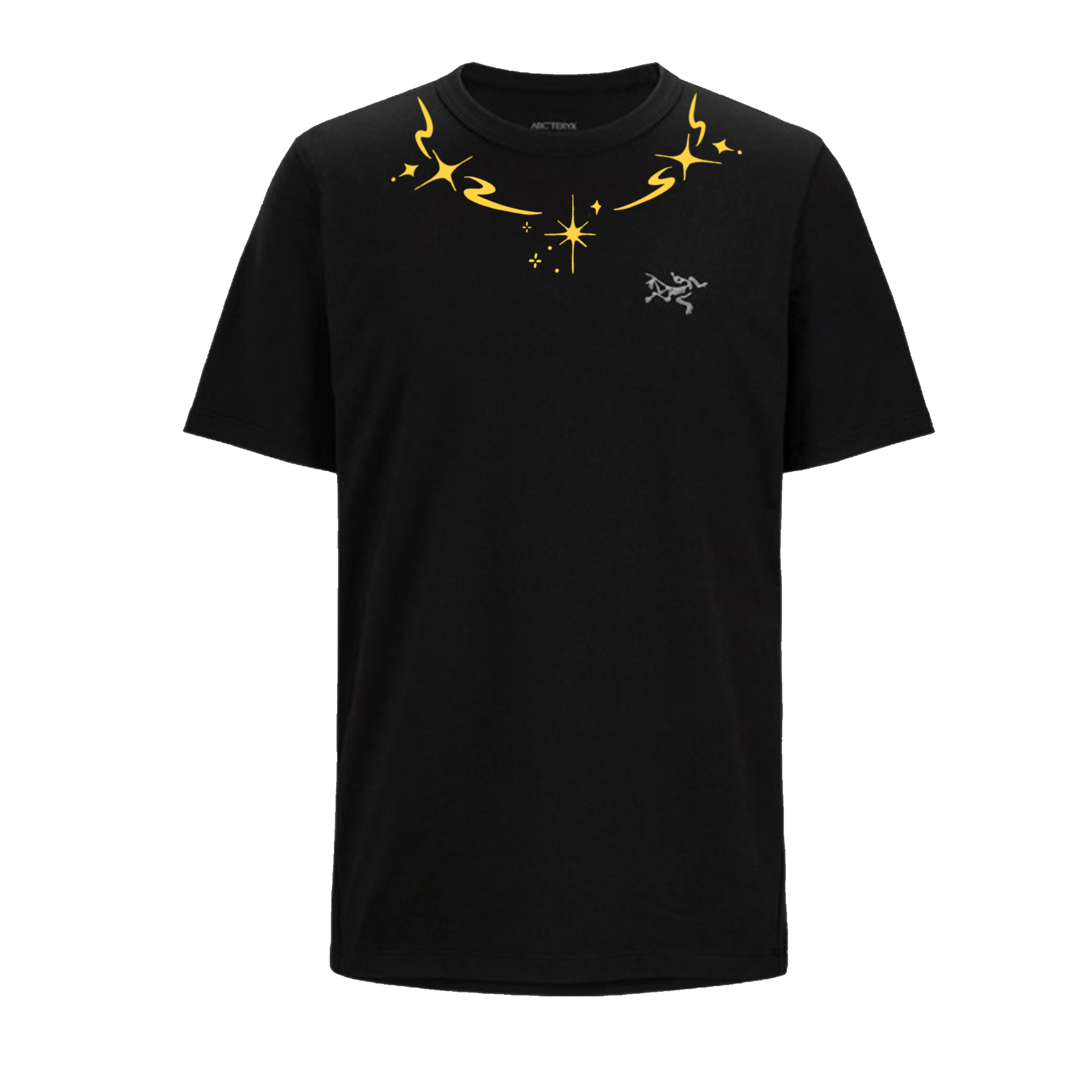 Order Custom Arcteryx KRAGG Flame Star Graphic Logo Print Crewneck T-Shirt Black Mens. X000009533(Group116
