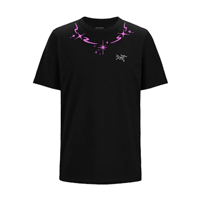 Custom Arcteryx KRAGG GGMZ Escape Diary Flame Star Logo Embroidered Black Tee. X000009533(Group116