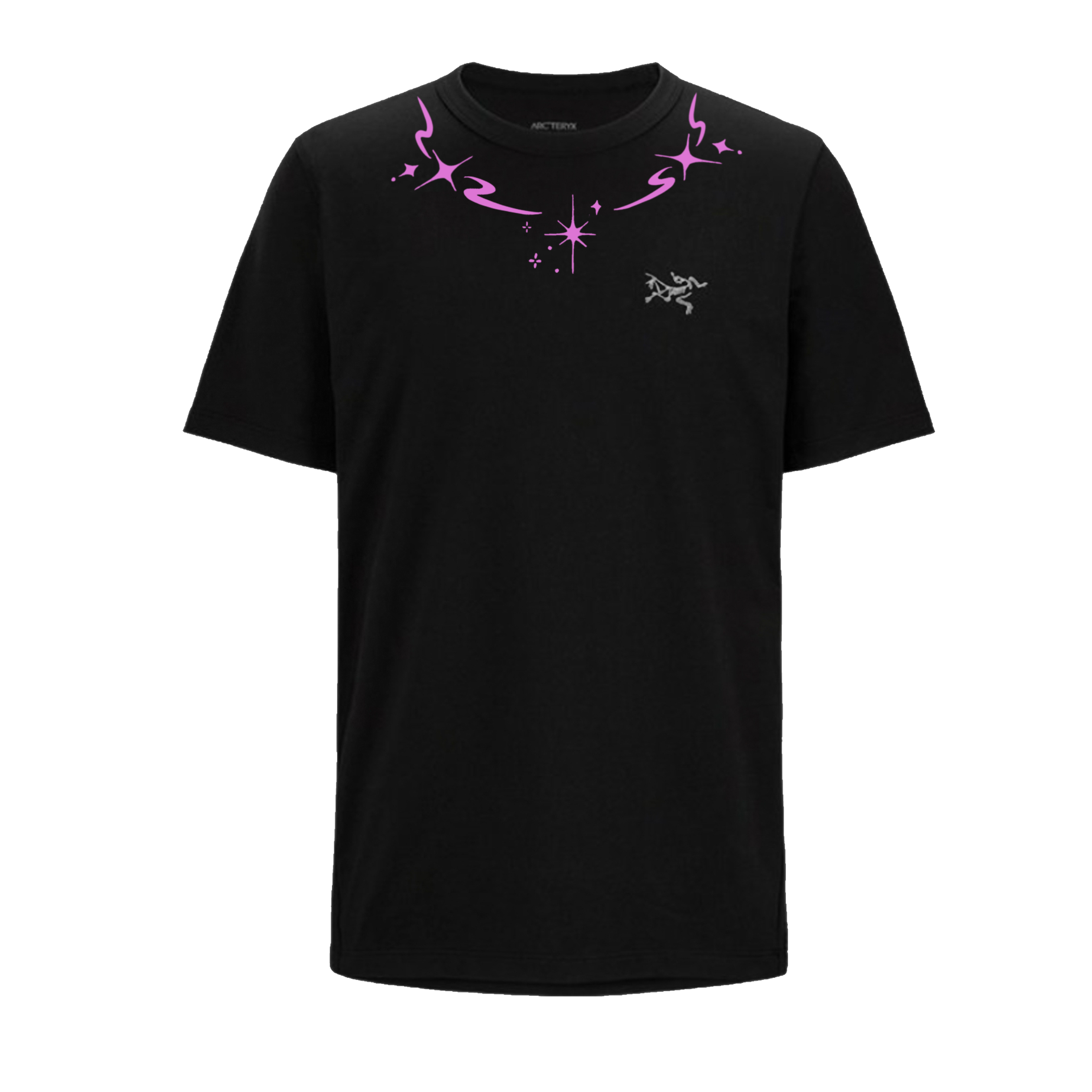 Order Custom Arcteryx KRAGG GGMZ Escape Diary Flame Star Logo Embroidered Black Tee. X000009533(Group116