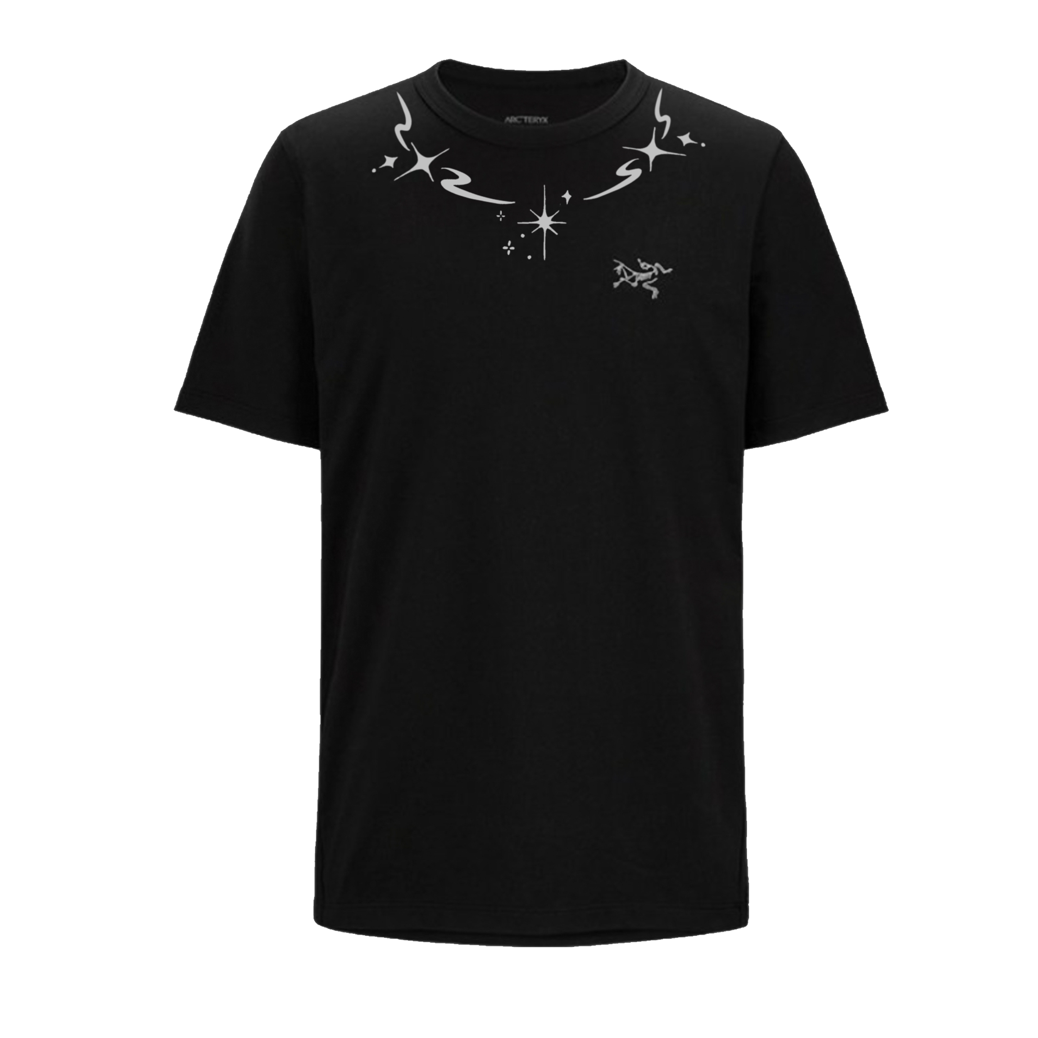 Custom Arcteryx KRAGG GGMZ Star Flame Logo Embroidered Breathable Tee Black. X000009533(Group116