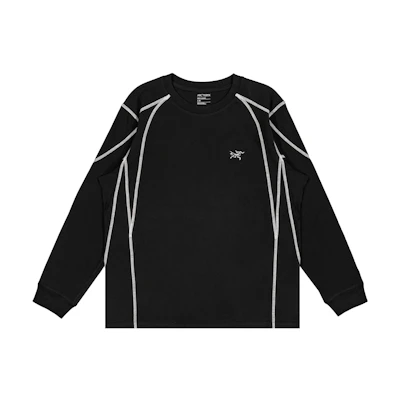 Custom Arcteryx KRAGG Unisex Black Crewneck Long Sleeve Tee Casual Wear. X000009536(Group223