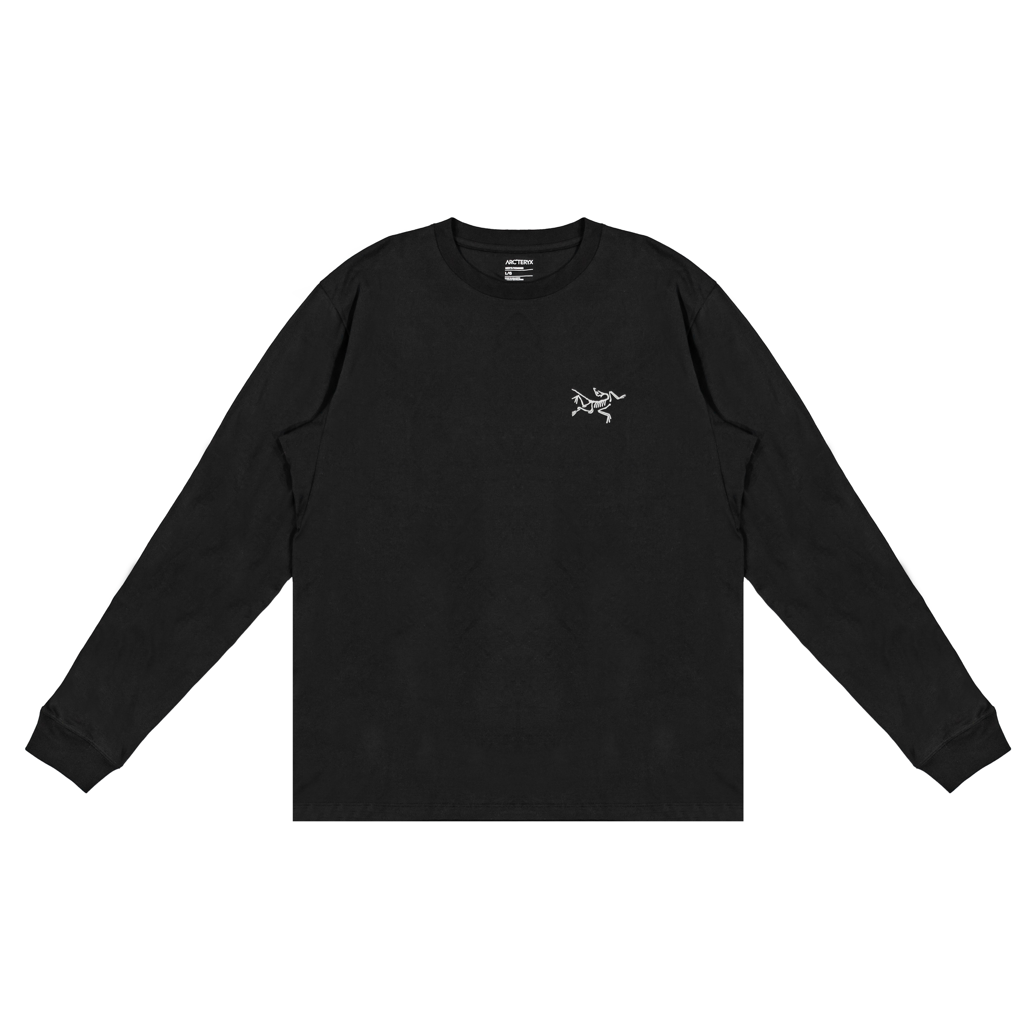 Shop Custom Arcteryx KRAGG Unisex Black Crewneck Long Sleeve Tee Casual Wear. X000009536(Group223