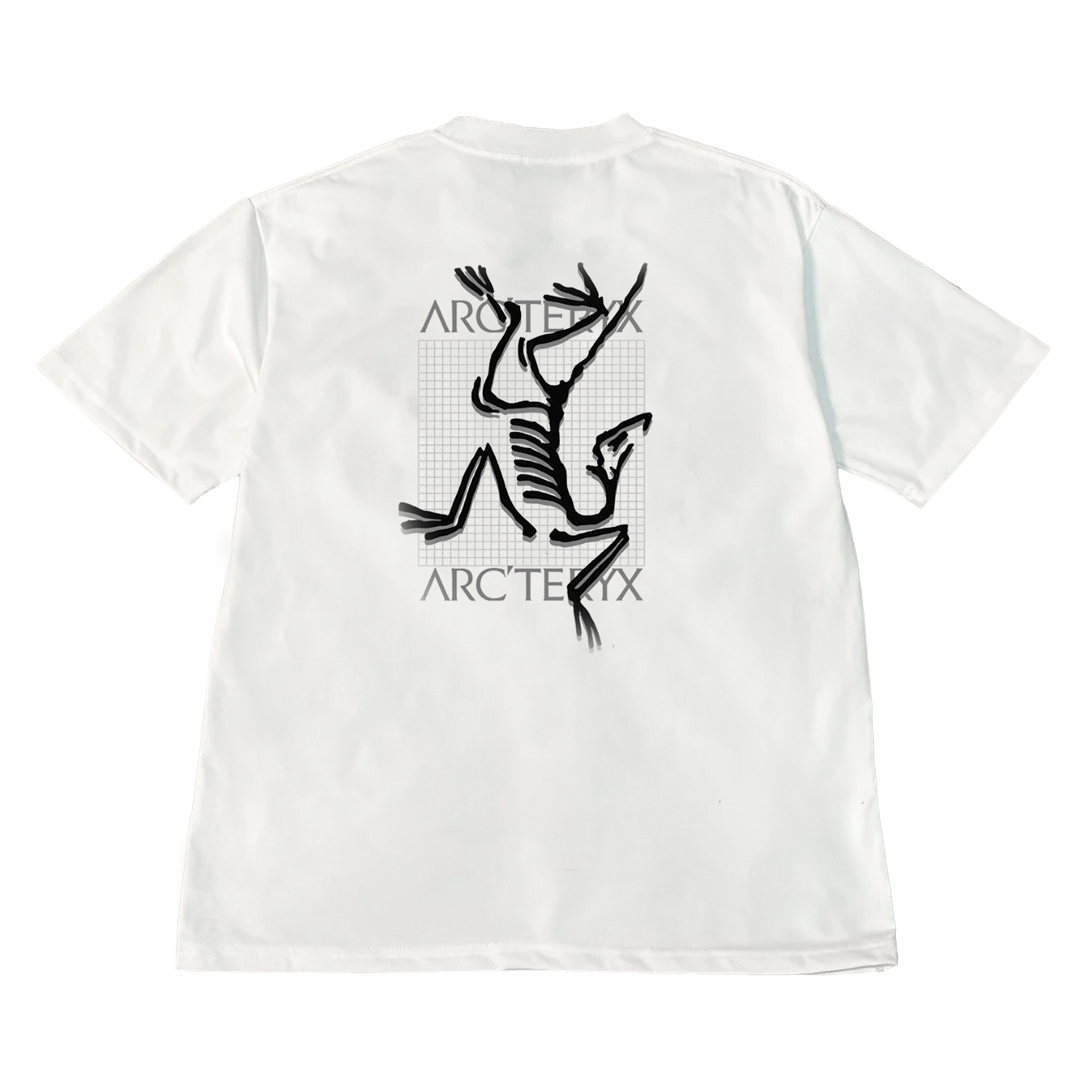 Purchase Custom Arcteryx Logo Graphic Tee - Retro Style Unisex Short Sleeve in White. X000007747(Group116