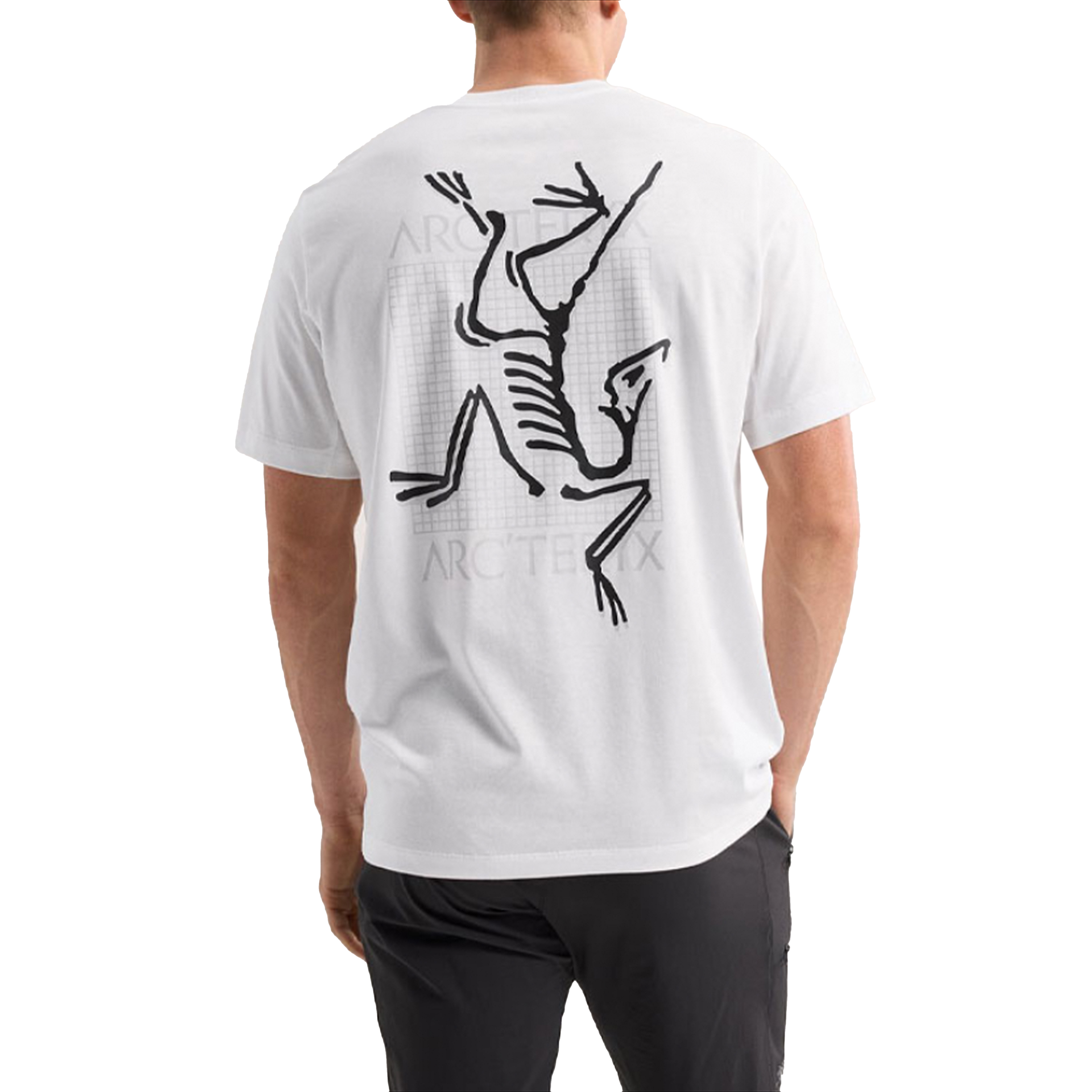 Details for Custom Arcteryx Logo Graphic Tee - Retro Style Unisex Short Sleeve in White. X000007747(Group116