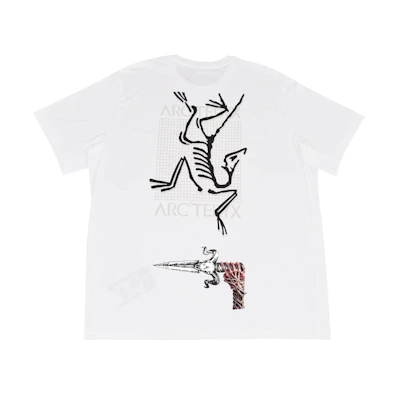 Custom Arcteryx Multi Bird Logo Graphic Tee White Unisex Retro Style T-Shirt. X000007747(Group16-z)