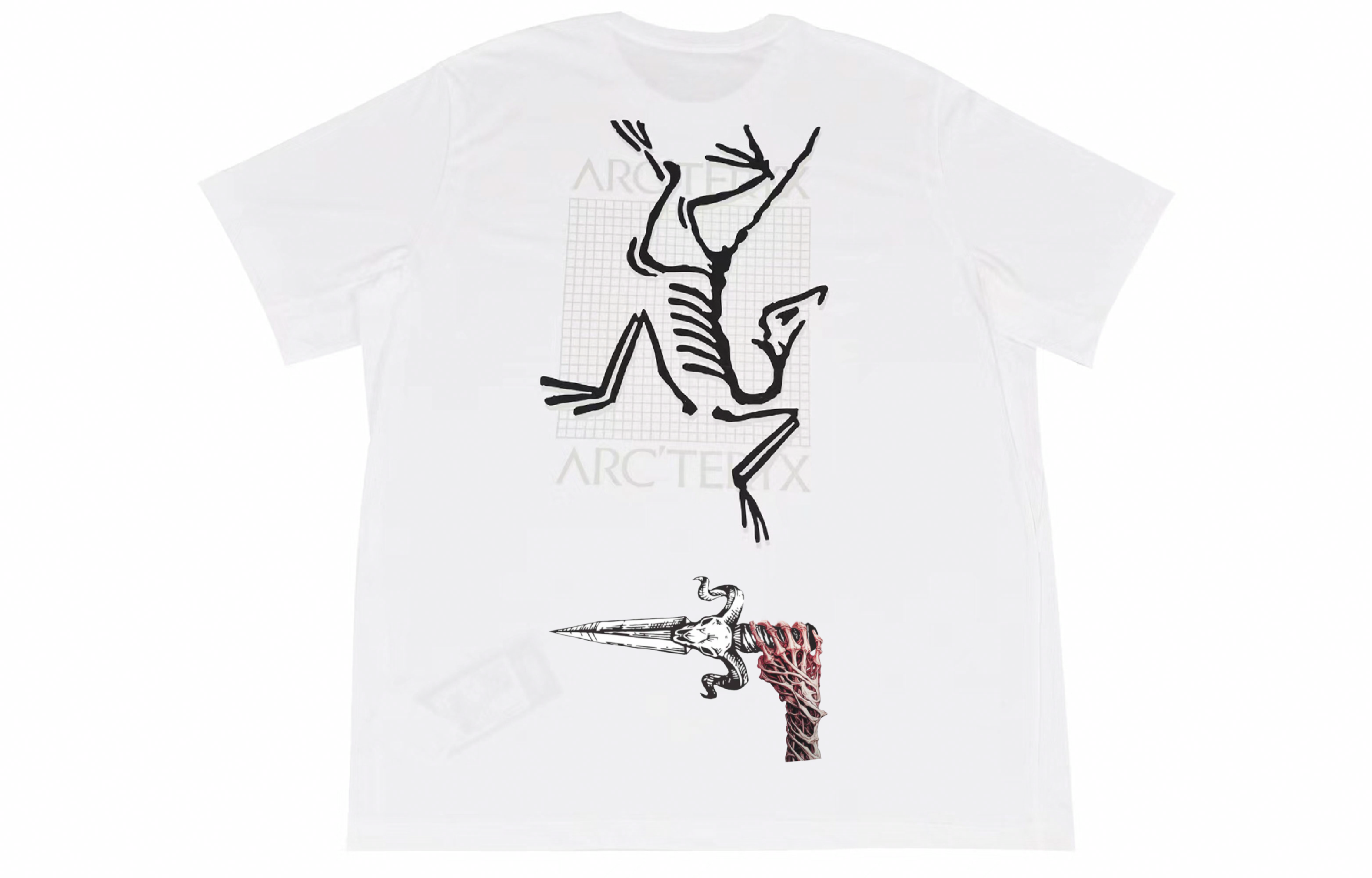 Custom Arcteryx Multi Bird Logo Graphic Tee White Unisex Retro Style T-Shirt. X000007747(Group16-z） 圖 2