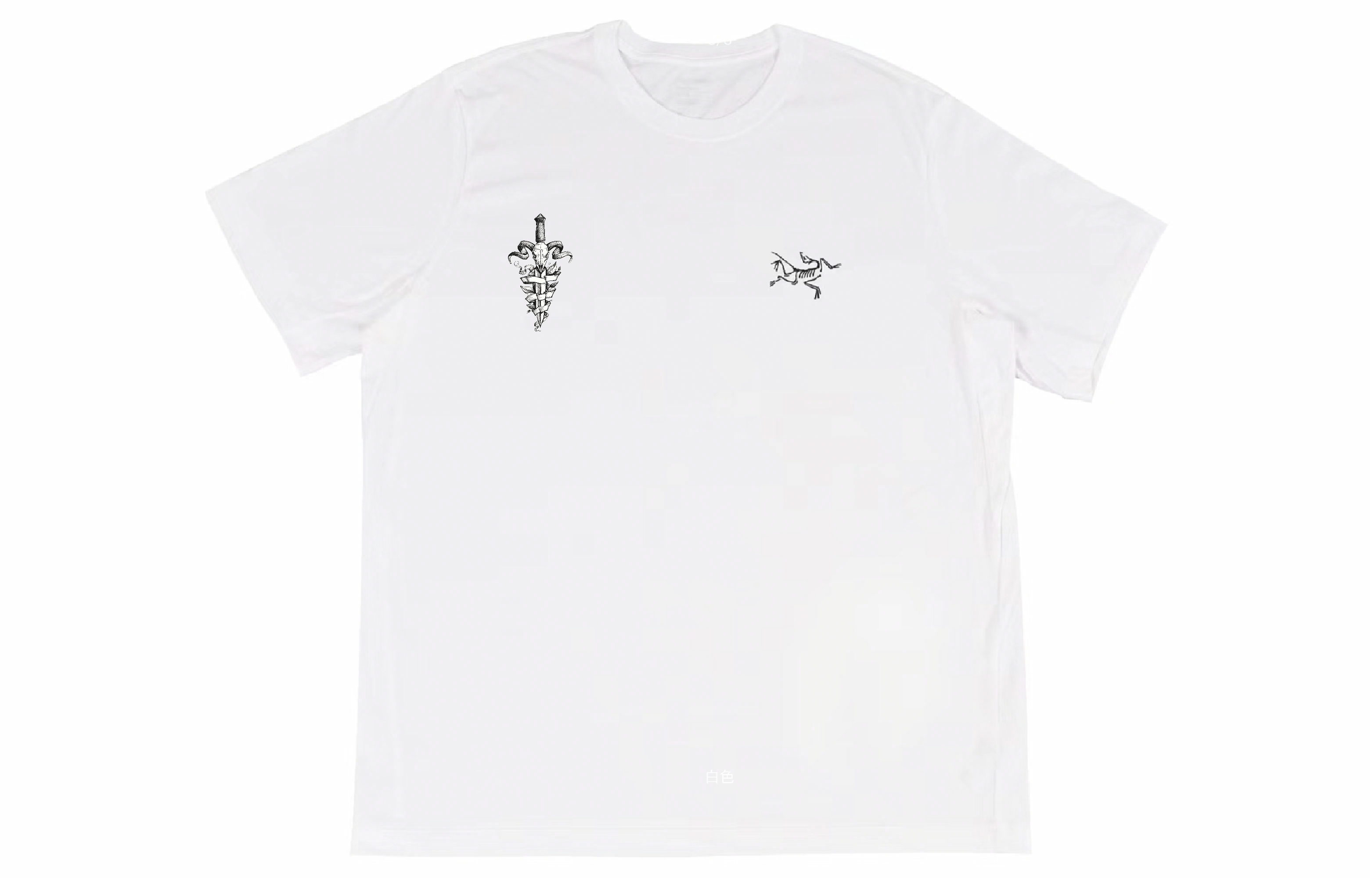 Custom Arcteryx Multi Bird Logo Graphic Tee White Unisex Retro Style T-Shirt. X000007747(Group16-z） 圖 3