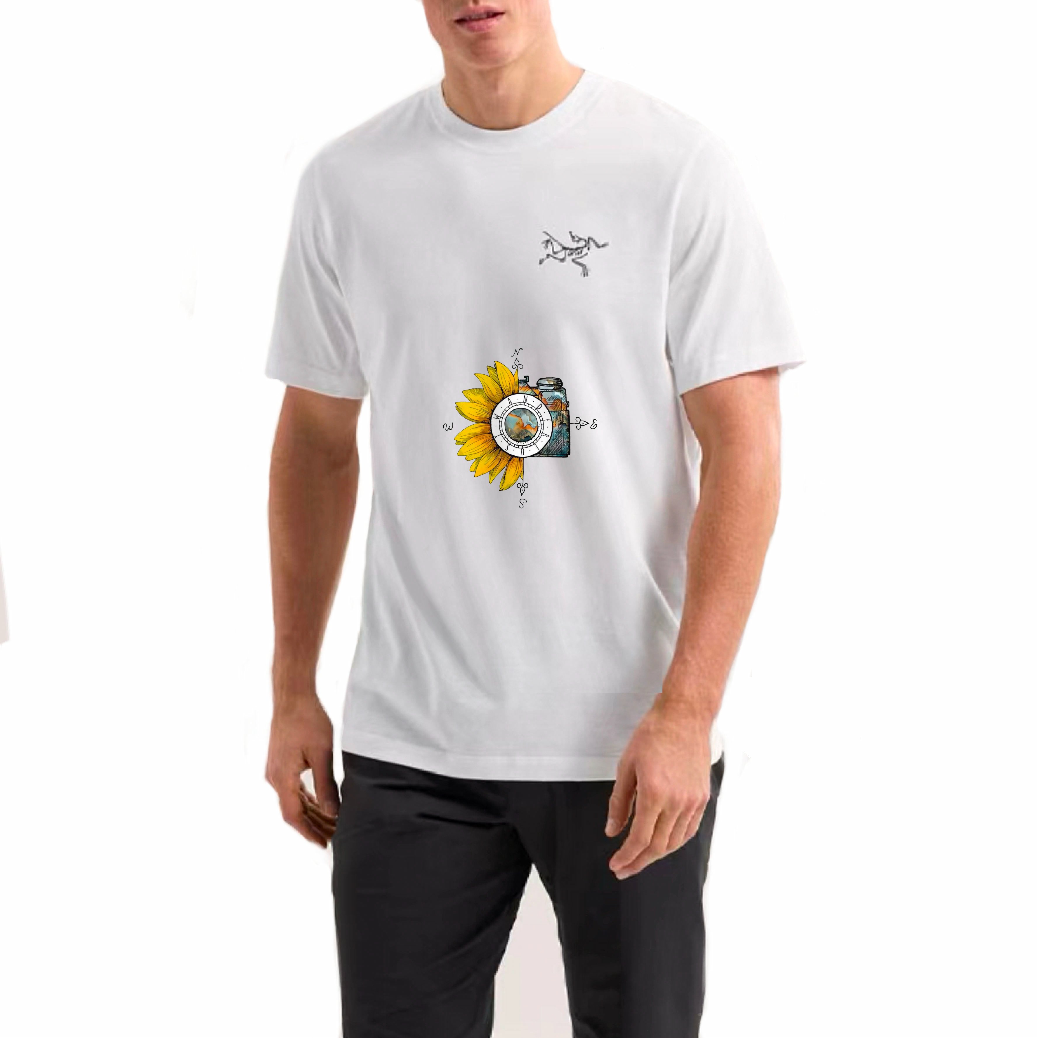 Custom Arcteryx Multi Bird Logo Graphic Vintage White Unisex T-Shirt. X000007747(Group16-） 圖 5