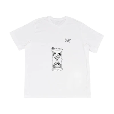 Custom Arcteryx Multi Bird Logo Skull Hourglass Graphic Vintage Unisex White Tee X000007747(Group16-)