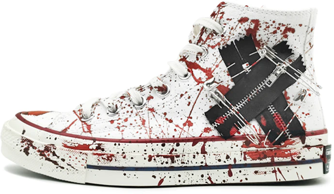 客製化Converse 1970s Chuck Taylor Eight% 血紅飛濺高筒白/紅 162056C (Team131 - Bloody Mary) Buy 客製化Converse 1970s Chuck Taylor Eight% 血紅飛濺高筒白/紅 162056C (Team131 - Bloody Mary)