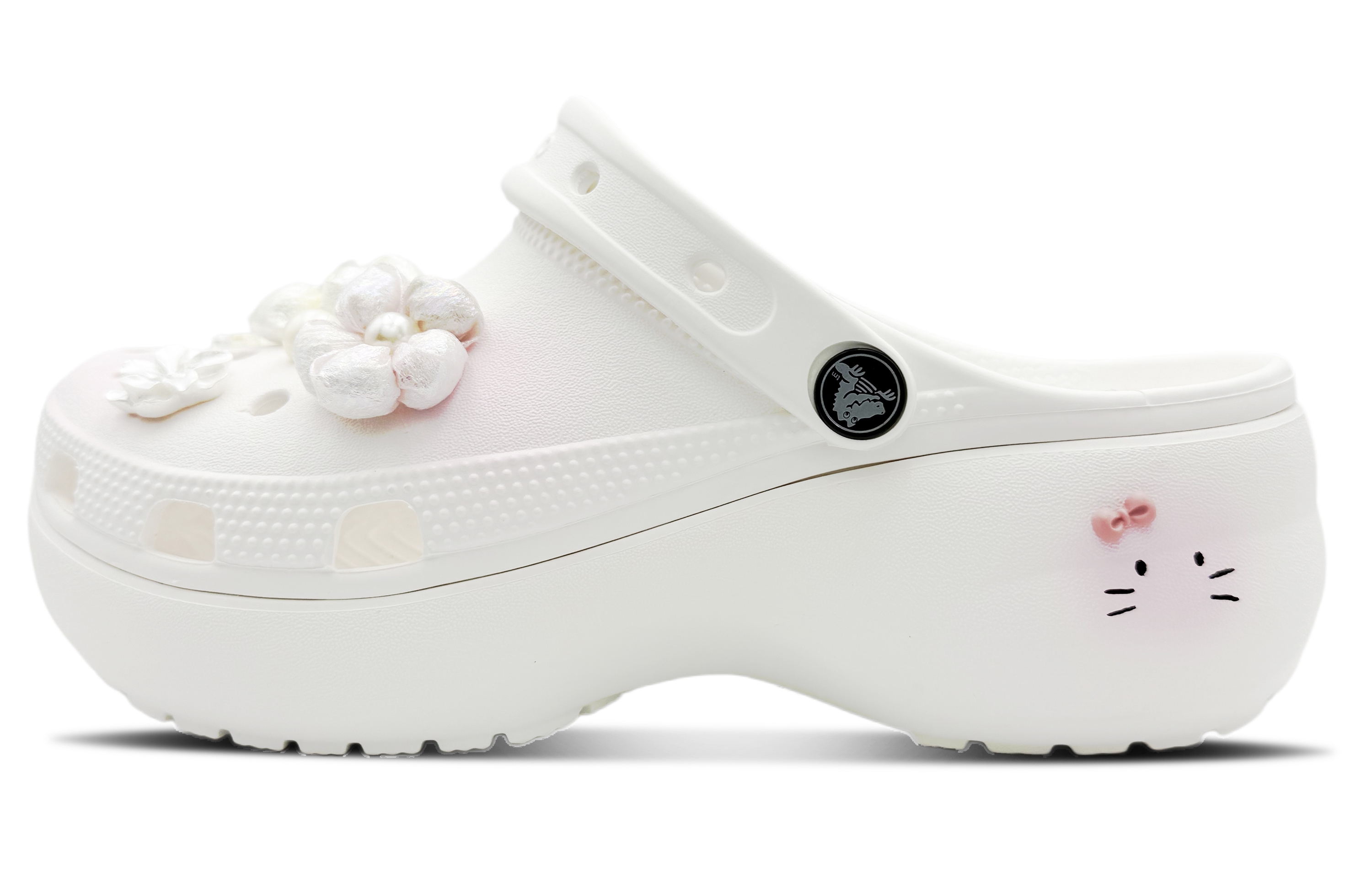 Custom Crocs Classic Platform Clog Sweet Pink Gradient Cat Design Clog. 206750-100 (Team625 - Sweet Mei'er)