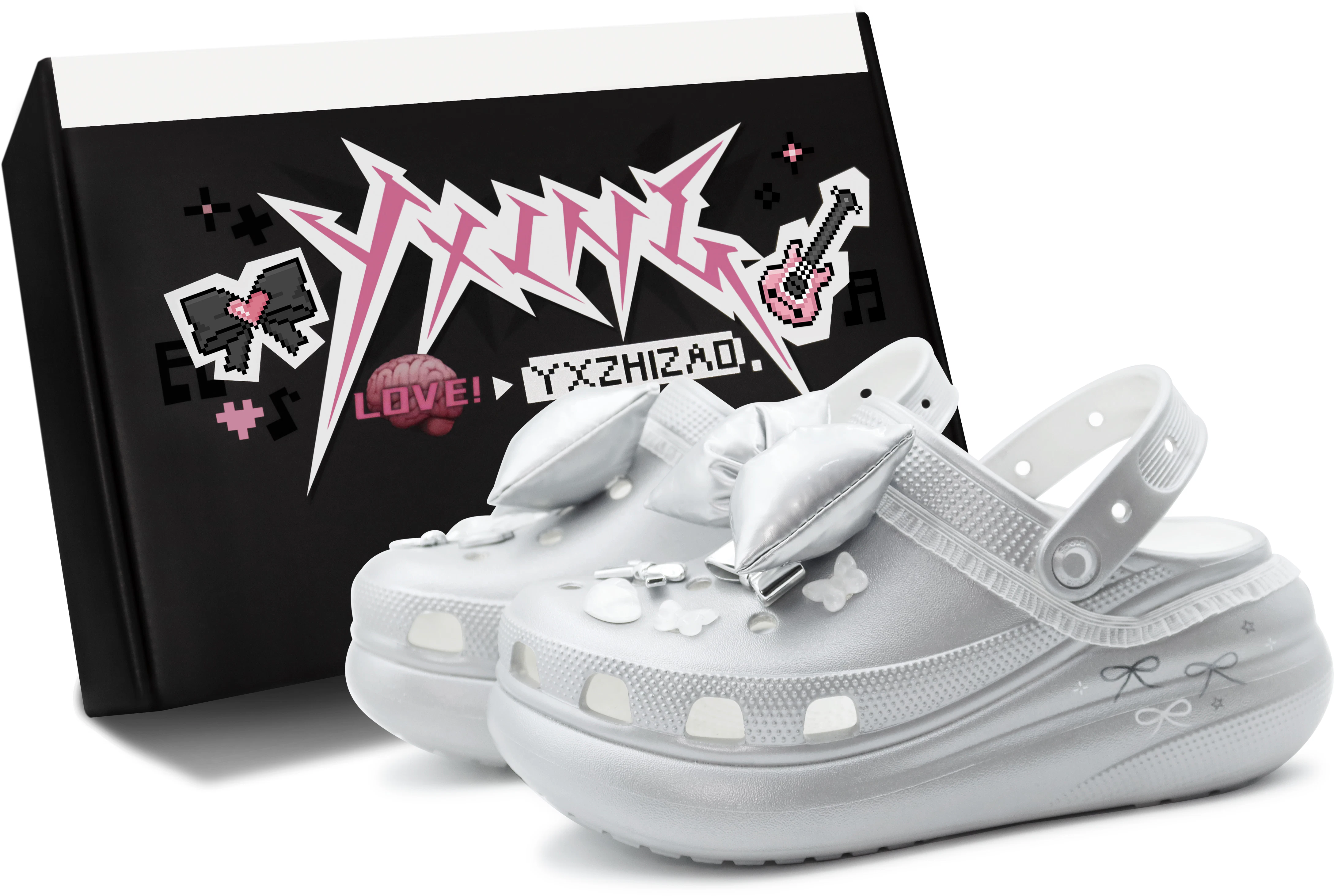 custom-crocs-crush-clog-silver-white-butterfly-bow-romantic-punk-shoes-207521-100-team186-adorable-setting-s-box